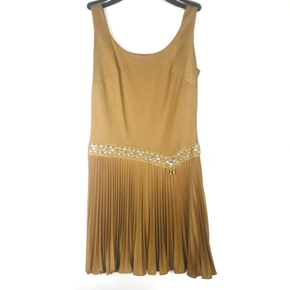 Vintage Gold embellished party dress - Picture 6 of 8